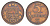 Латвия 5 сантимов 1922 KM 3 бронза 4658-1155
