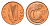 Ирландия 1 пенни 1980 мифологическая птица лира KM 20 бронза UNC 4690-422
