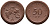 Саксония 50 пфеннигов 1921 виноград и лопата J. N 54 фарфор UNC 1094-8-52