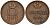Россия денежка 1855 ЕМ, Николай I (1826-1855) Биткин 617 медь 4158-564