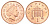 Великобритания 1 пенни 1998 Елизавета II (1952-2022) KM 986, Spink 4710 (B5) сталь плакированная медью UNC 4697-635