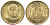 Перу 10 сентимо 1985 LIMA, Мигель Грау Семинарио KM 293, Schon 94 латунь aUNC 4189-662