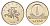 Литва 1 лит 2001 KM 111 медно-никель UNC 4364-1637