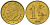 Турция 1 новых куруш 2007 KM 1164 латунь 4602-327
