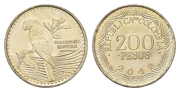 Колумбия 200 песо 2012 KM 297 медь цинк никель UNC 4686-441