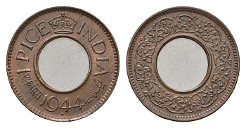 Британская Индия 1 пайс 1944 Георг VI (1936-1952) KM 533 бронза UNC 4687-1113