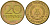 ГДР 20 пфеннигов 1969 A, первый год KM 11 латунь 4141-522