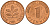 ФРГ 1 пфенниг 1981 F KM 105, J. 380 сталь плакированная медью    4598-617
