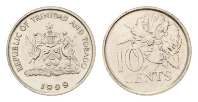 Тринидад и Тобаго 10 центов 1999 KM 31 медно-никель UNC 4689-1223