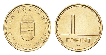 Венгрия 1 форинт 2000 KM 692 никель латунь UNC 4705-1151